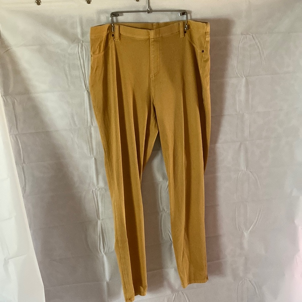 Gold stretchy skinny jeans